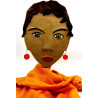Boucles d'Oreilles rondes oranges