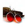 Boucles d'Oreilles rondes oranges