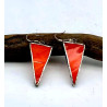 Boucles d'Oreilles Triangle Allongé orange