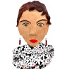 Boucles d'oreilles rectangle bicolore blanc et rouge