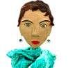 Boucles d'oreilles duo pastille vert et transparent