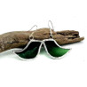 Boucles d'oreilles oiseaux vert foncé