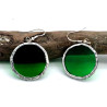 Boucles d'oreilles Rond vert