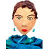 Boucle d'oreilles goutte verte