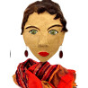 Boucle d'oreilles ovales prune foncé