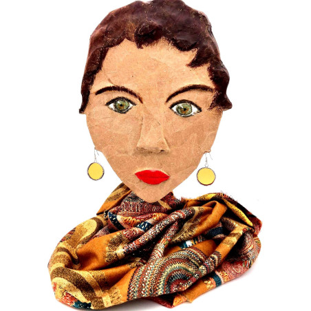 Boucles d'oreilles Rond jaune