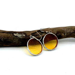 Boucles d'oreilles Rond jaune
