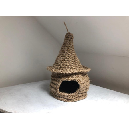 Nichoir en fil de jute à suspendre