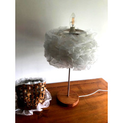 Lampe tutu en carton recyclé et papier de soie