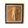 Tableau éléphant en papier mâché et carton recyclé