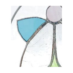 Fleur en verre à suspendre