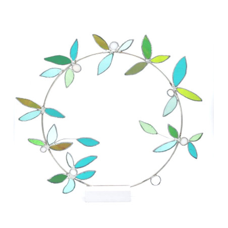 Couronne de Couronne de gui blanc en verre à suspendre