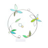 Couronne végétale en verre multicolore