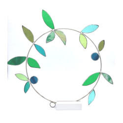 Couronne d'olivier en verre à suspendre