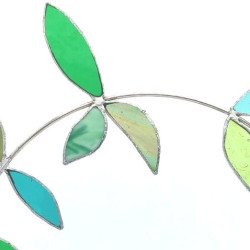 Couronne d'olivier en verre à suspendre