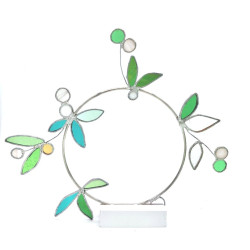 Petite couronne végétale en verre