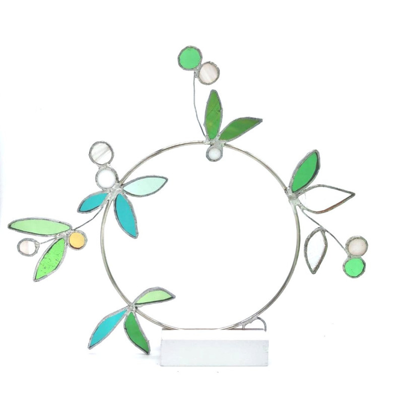 Petite couronne végétale en verre