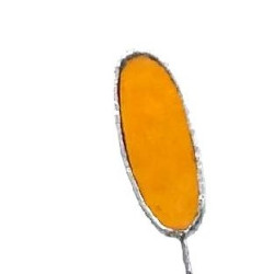 Jonc en verre jaune ambré