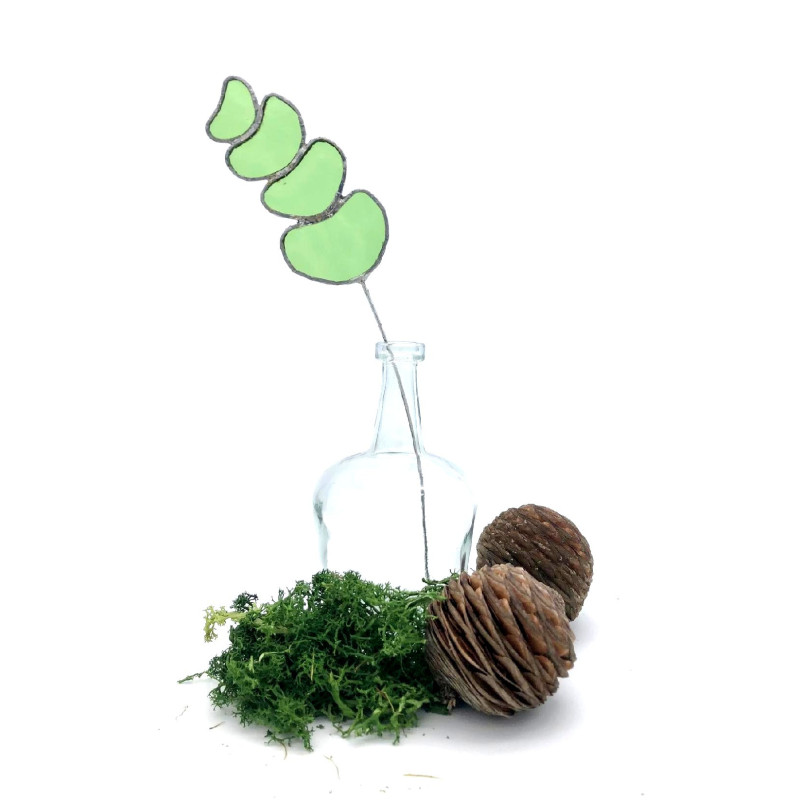 Muflier en verre vert clair