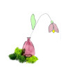 Tulipe mauve en verre transparent