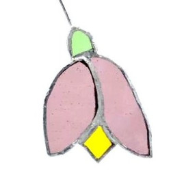 Tulipe mauve en verre transparent
