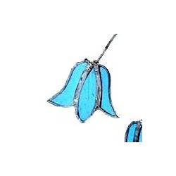 Jacinthe en verre bleu clair