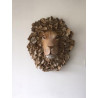 Trophée lion en carton et papier recyclés