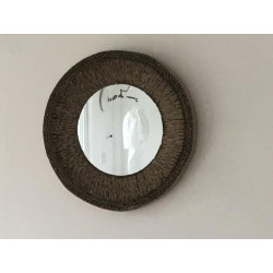 Miroir rond dentelle de carton