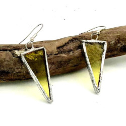 Boucles d’oreilles triangles jaunes