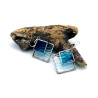 Duo grands carrés bleu clair et transparent vagues