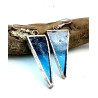 Boucles d'oreilles triangle bleu clair